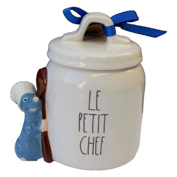 Newv Cermaic Rae Dunn Pixar LE PETIT CHEF Ratatouille Kitchen Canister Jar - Picture 1 of 2